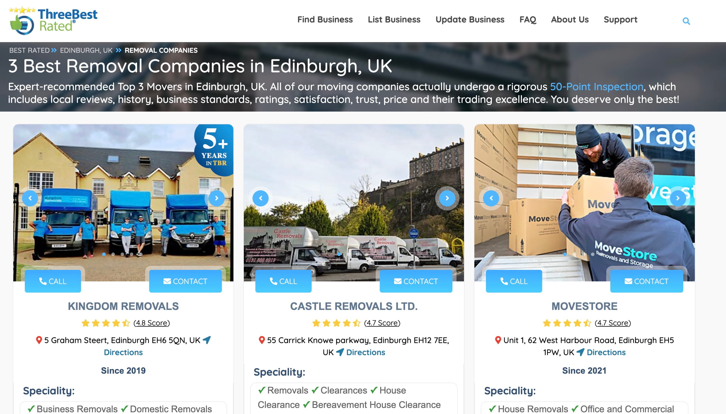 Kingdom Removals featured in Three Best Rated 2 | Kingdom Removals Kingdom Removals listed on Three Best